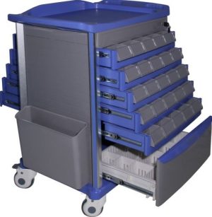 Lite Mobile Medication Cart w/ Accessories