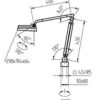 Omnivue 27W Magnifier Lamp (Dimensions in cm)