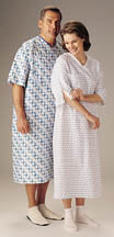 Patient Gown  w/ I.V. Sleeve and Telemetry Pocket