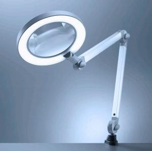 Ring Magnifier Lamp w/ Wall Mount