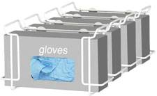 Single Wire Glove Box Dispenser - 4 Pack