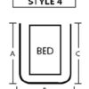 96in x 36in Single Bed Privacy Cubicle Curtain Kit