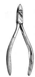 Tissue and Cuticle Nippers, 4-1/2in, Convex Jaws, Stainless