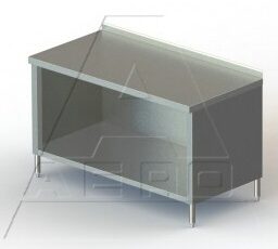 Work Table w/ Enclosed Base and 2 3/4in Backsplash