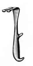 Young Prostractic  Retractor, Bifid, 1-1/2in x 2-1/2in, 8-3/4in