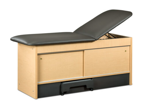 Sliding Door Treatment Table w/ Storage & Built In Step up Stool - Image 2