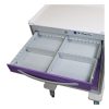Steel Junior Short Bedside Slim Treatment Cart w/ 4 Drawers & Key Lock - Image 4