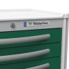Steel Junior Short Bedside Slim Treatment Cart w/ 4 Drawers & Key Lock - Image 3