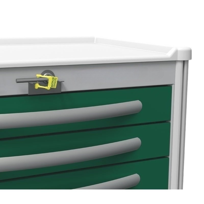 Steel Standard Tall Pediatric Emergency Crash Cart w/ 9 Drawers & Lever Lock - Image 3