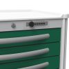 Aluminum Junior Medium Bedside Slim Treatment Cart w/ 5 Drawers & Simplex Lock - Image 3