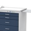 Aluminum Standard Tall Anesthesia Treatment Cart w/ 6 Drawers & Electronic Lock - Image 3