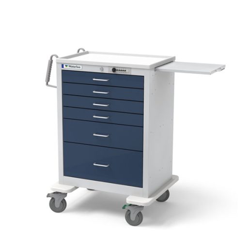 Steel Standard Tall Anesthesia Treatment Cart w/ 6 Drawers & Simplex Lock - Image 2