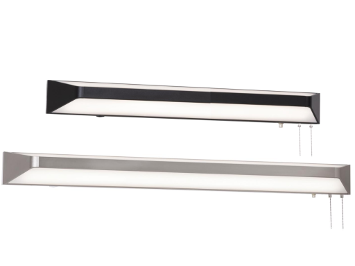 Trendy Decorative Metal Frame LED Overbed Light Fixture w/4 Way Pull Switch & Nightlight 36"/48"