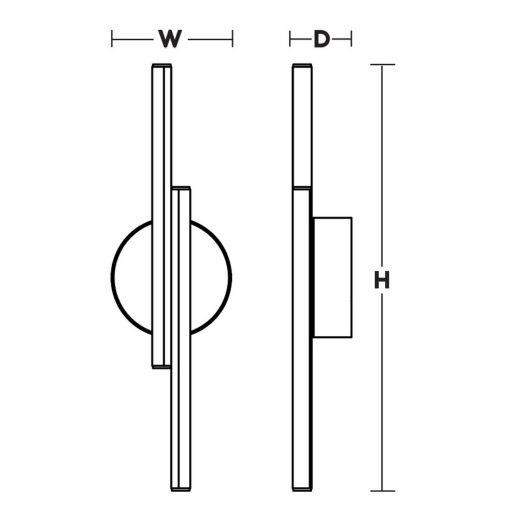 Fancy LED Sconce Wall Mount Dimming Light Fixture 17" - Image 5