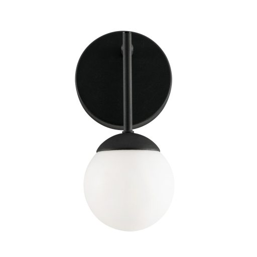 Spherical LED Sconce Wall Mount Light Fixture 1 Glass Globe 9" - Image 2