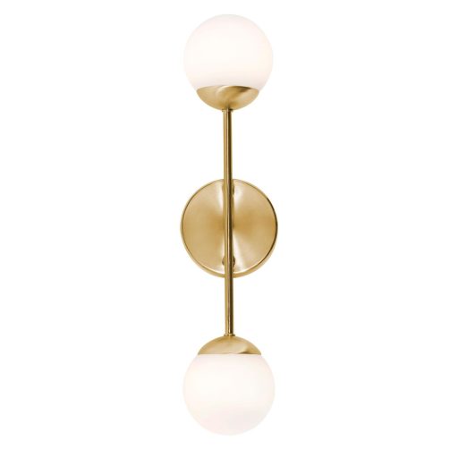 Spherical LED Sconce Wall Mount Light Fixture 2 Glass Globes 17" - Image 6
