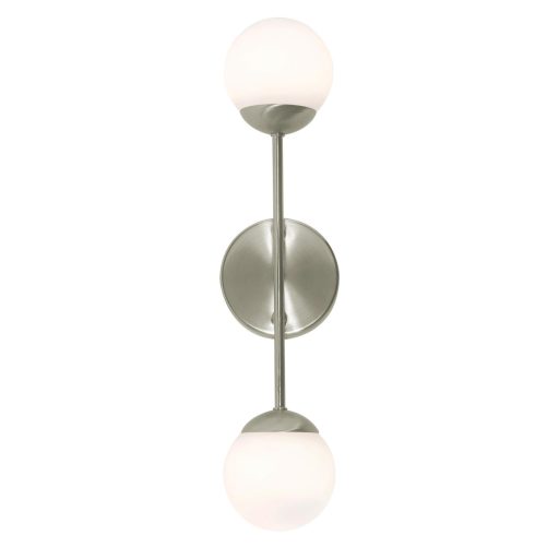 Spherical LED Sconce Wall Mount Light Fixture 2 Glass Globes 17" - Image 4
