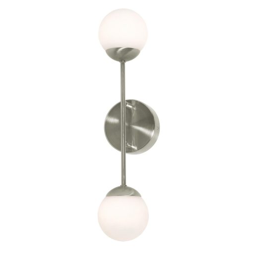 Spherical LED Sconce Wall Mount Light Fixture 2 Glass Globes 17" - Image 5