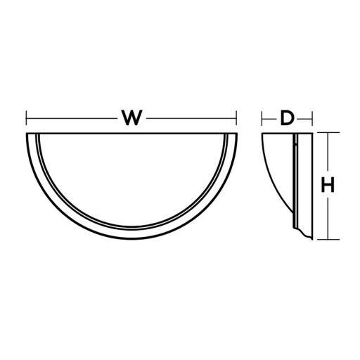 Half Moon LED Sconce Wall Mount Dimming Light Fixture 8" - Image 3