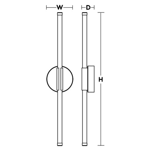 Tubular LED Sconce Wall Mount Dimming Light Fixture 24" - Image 7