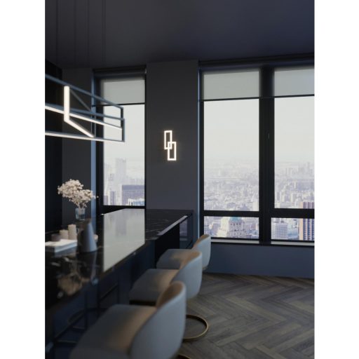 Interlocking Geometric LED Sconce Wall Mount Light Fixture 17" - Image 12