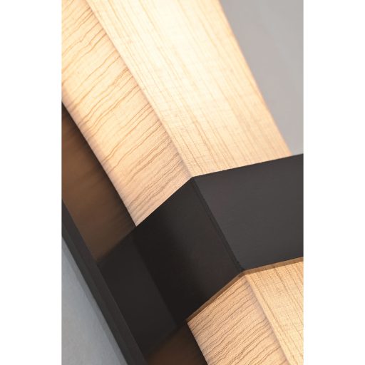 Bowtie LED Sconce Wall Mount Light Fixture w/ Solid Maple Trim 19" - Image 7