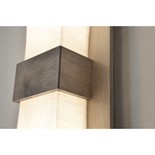 Bowtie LED Sconce Wall Mount Light Fixture w/ Solid Maple Trim 19" - Image 6