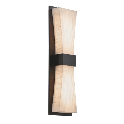 Bowtie LED Sconce Wall Mount Light Fixture w/ Solid Maple Trim 19" - Image 4