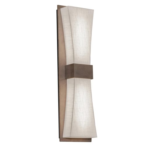 Bowtie LED Sconce Wall Mount Light Fixture w/ Solid Maple Trim 19" - Image 5