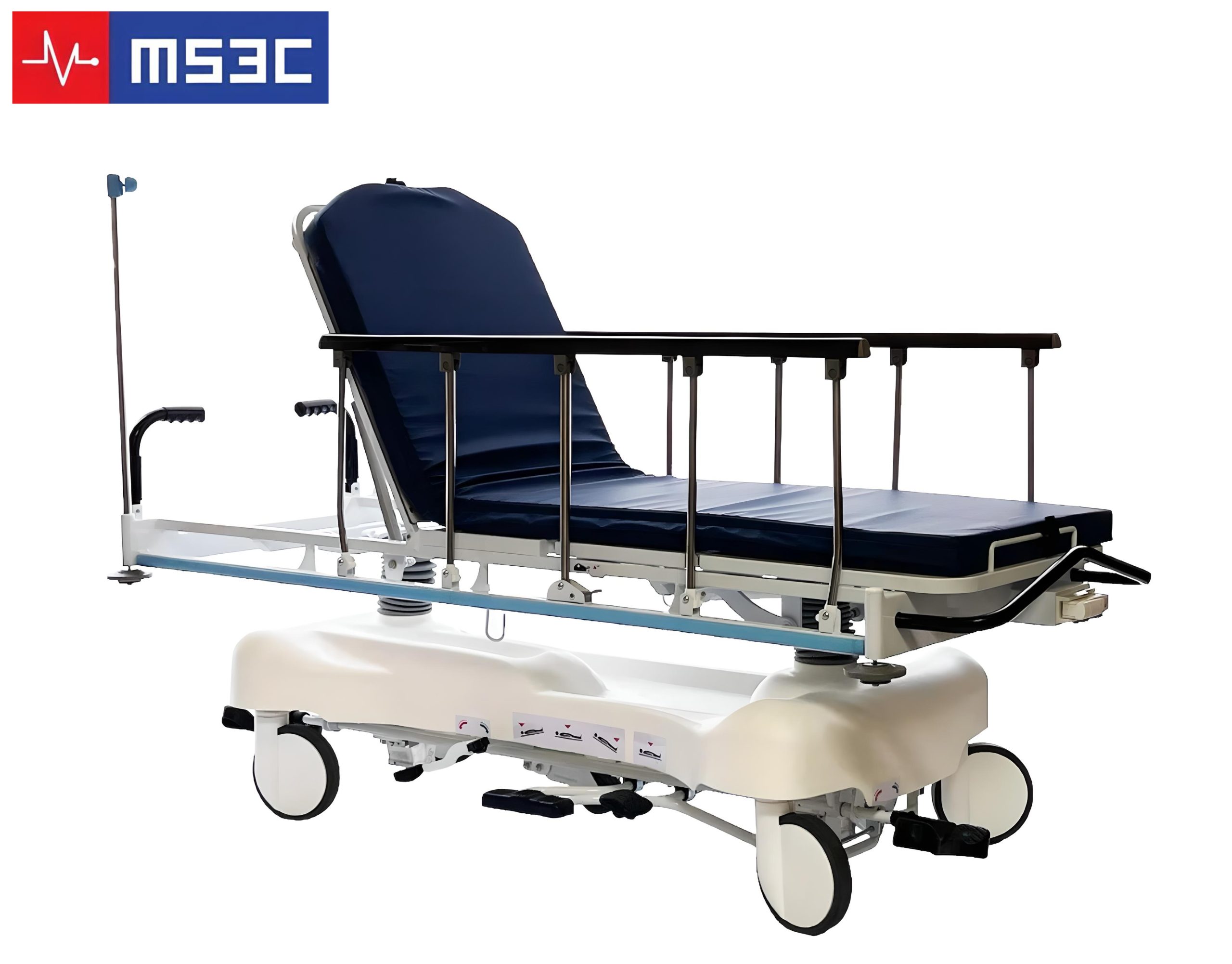 Bariatric Hydraulic Patient Stretcher Heavy Duty Scale 1000lb Cap