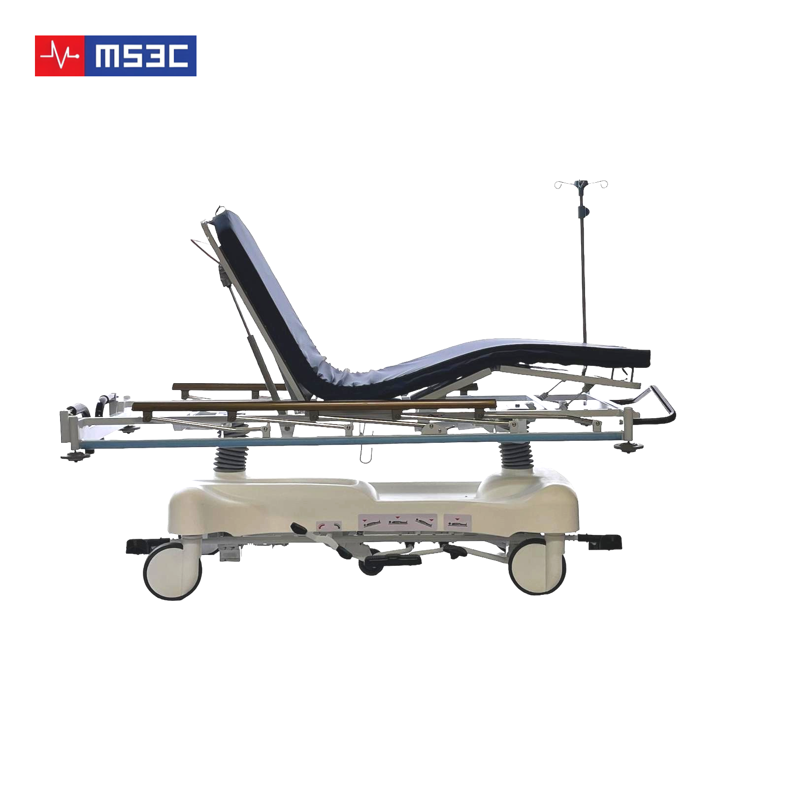 Height Adjustable Bariatric Patient Transport Stretcher - 1000lb Capacity - Image 10