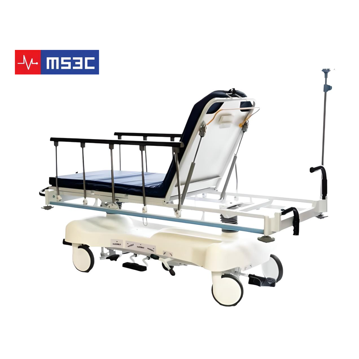 Height Adjustable Bariatric Patient Transport Stretcher - 1000lb Capacity - Image 2