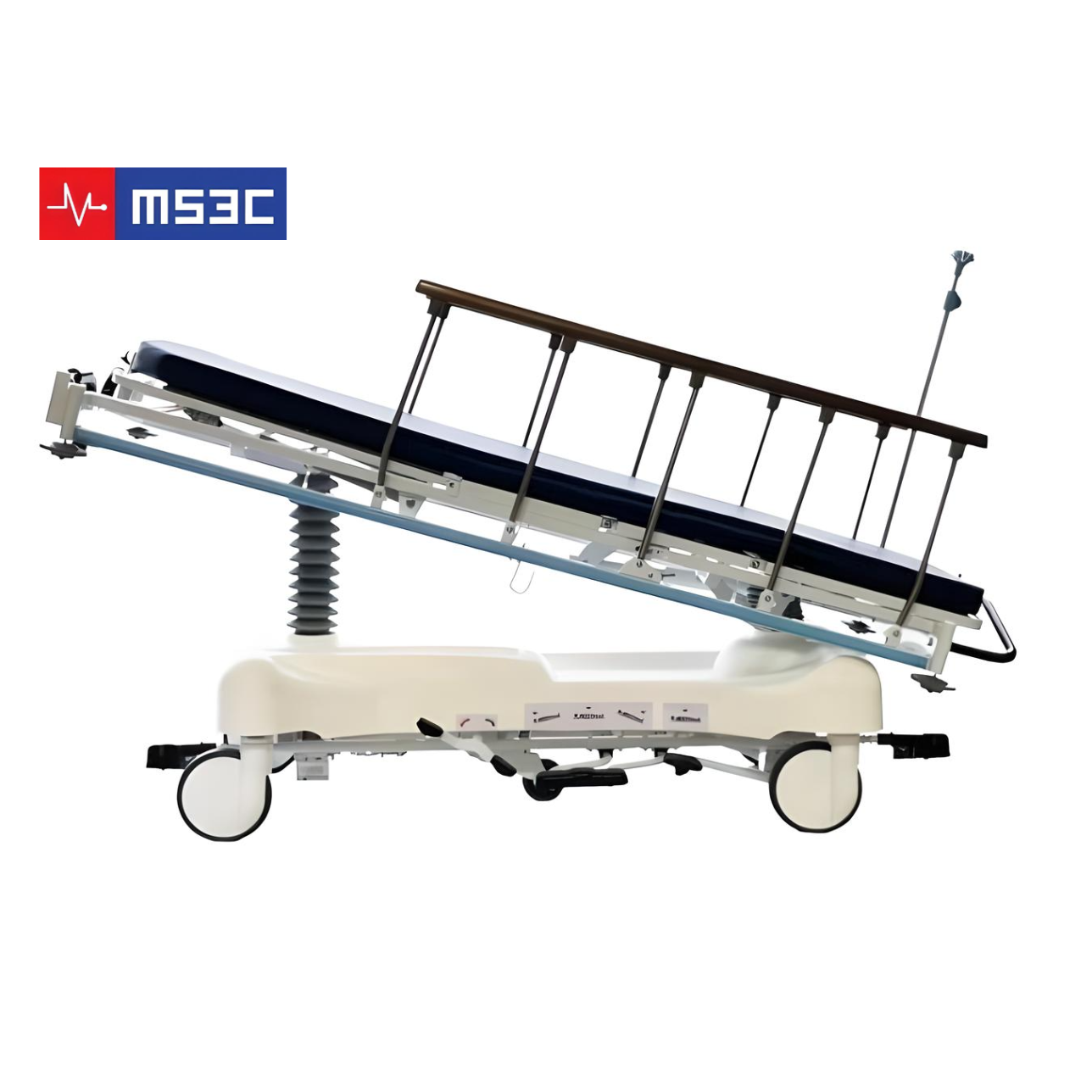 Height Adjustable Bariatric Patient Transport Stretcher - 1000lb Capacity - Image 3