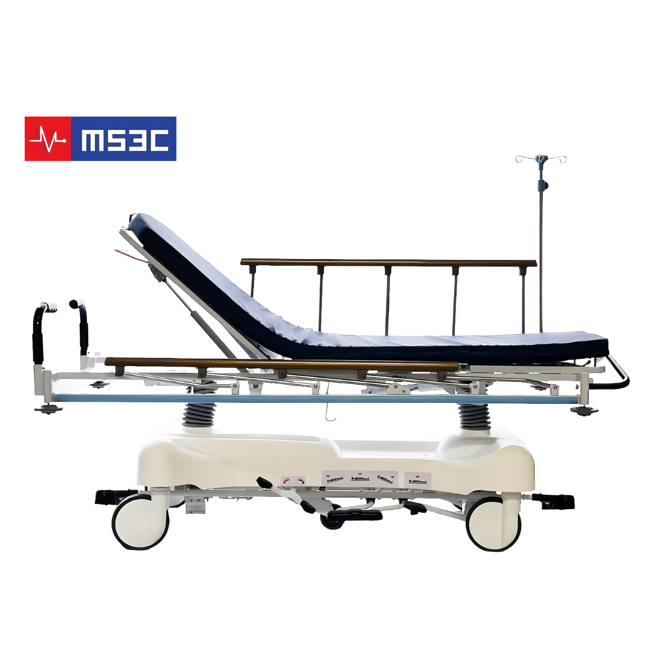 Height Adjustable Bariatric Patient Transport Stretcher - 1000lb Capacity - Image 5