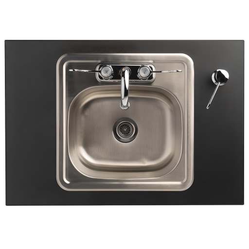 Portable Stainless Steel Deep Single Sink Basin w/Laminate Countertop & 3 Cabinets - Image 3