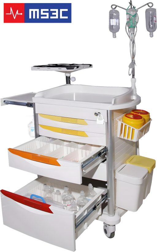 Lite Emergency Hospital Crash Cart W/ Accessory Package - Image 2