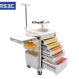 Lite Emergency Hospital Crash Cart W/ Accessory Package