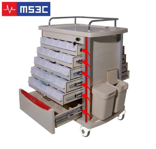 Replacement Drawer Slides for 200M Lite Mobile Medicine Cart Set Of 6