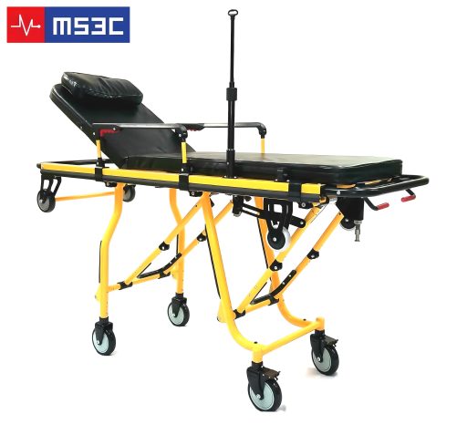 Professional EMS Ambulance Stretcher w/ Oversized Wheels 350lb Capacity - Image 4