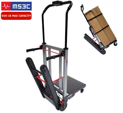 Battery Operated Climbing Hand Truck Trolley 500lb Capacity