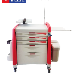Hospital Emergency Crash Cart w/ 5 Drawers & Accessory Package