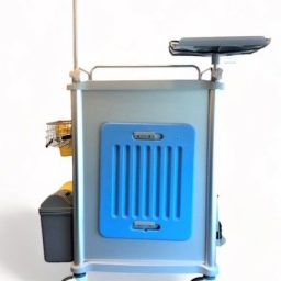 Tall Slim Aluminum Alloy Crash Cart with Accessories