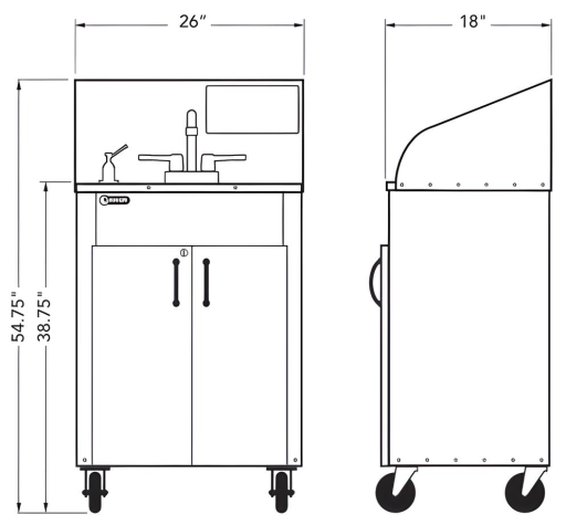 Portable Fully Stainless Steel Countertop, Splashguard, Single Sink Basin & Cabinet - Image 9