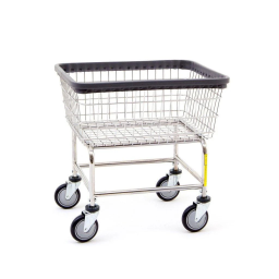 All Chrome Standard Wire Rolling Laundry Cart 2.5 Bushel Capacity
