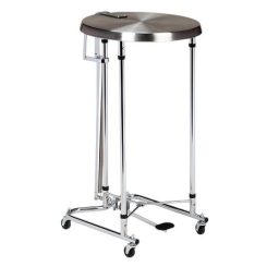 Steel Round Linen Hamper w/ Tilt Lid 18in
