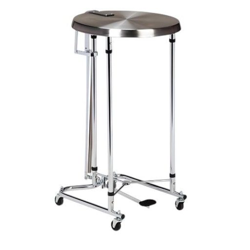 Steel Round Linen Hamper w/ Tilt Lid 18in