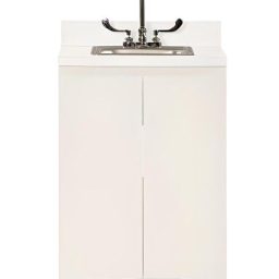 Steel 24in Modular Base Cabinet w/ Sink & 2 Doors