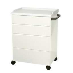 Steel 25in Modular Mobile Treatment Cabinet w/ 4 Drawers