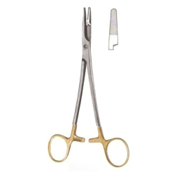 Olsen-Hegar Needle Holder, Combined Suture Scissors Serrated Jaws 6-1/2 in