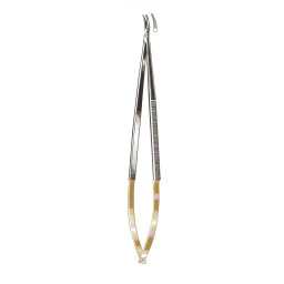 Jacobson Microvascular Curved Needle Holder Serrated Jaws Tungsten Carbide 7in